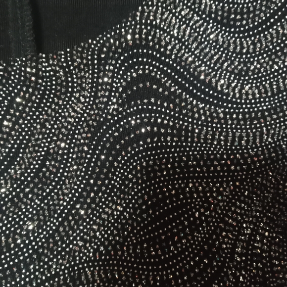 Black & Silver Bellissima Top Sz Small - Picture 6 of 7